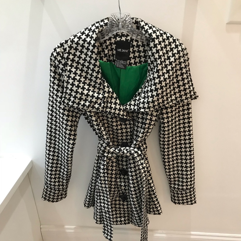 Houndstooth Pea Coat